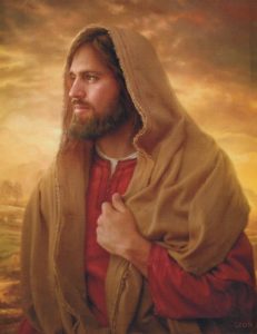 Jesus in Red Toned Robe