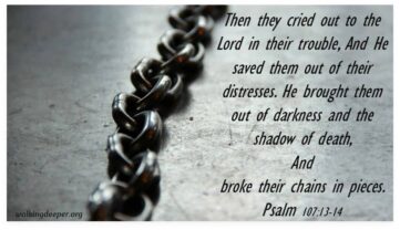Vision of Jesus breaking chains