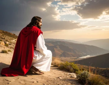 Vision of Jesus squatting