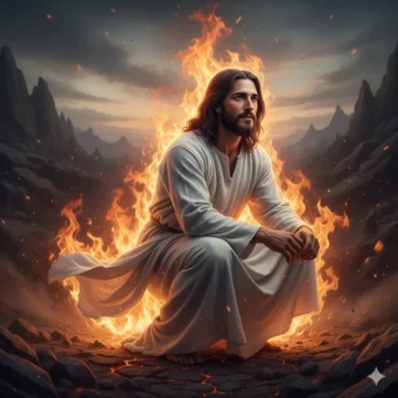 Vision of the Lord with fire surrounding him.
