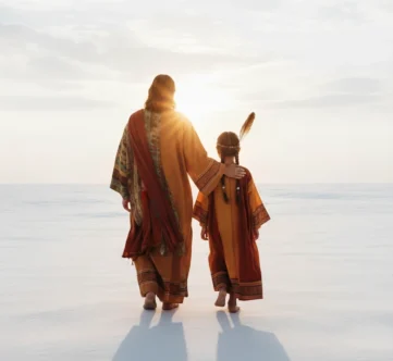 Jesus with Multicolored robe for identity in Christ