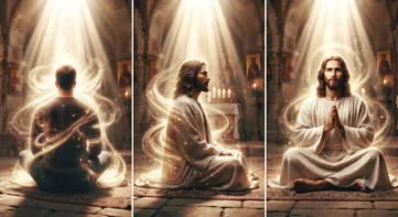 Man being transformed to be like Christ